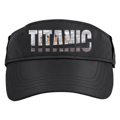 Titanic Sailing Ship 1912 Cruise Vintage Distressed Great Gift Adult Drive Performance Visor