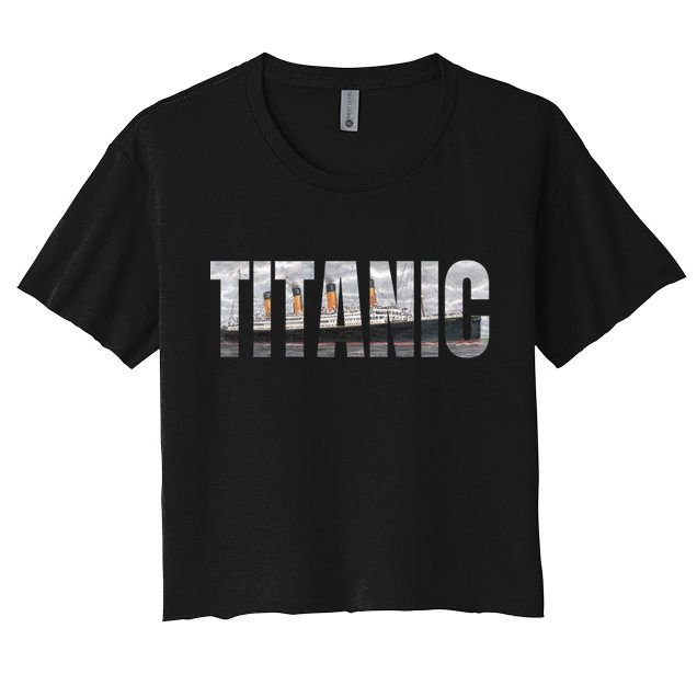 Titanic Sailing Ship 1912 Cruise Vintage Distressed Great Gift Crop Top
