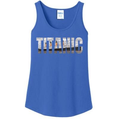 Titanic Sailing Ship 1912 Cruise Vintage Distressed Great Gift Ladies Essential Tank