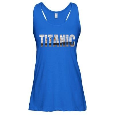 Titanic Sailing Ship 1912 Cruise Vintage Distressed Great Gift Ladies Essential Flowy Tank