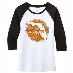 The Sunshine State Women's Tri-Blend 3/4-Sleeve Raglan Shirt