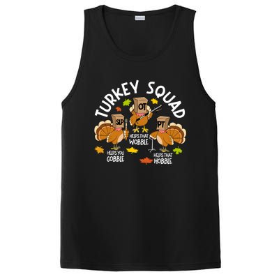 Turkey Squad Slp Ot Pt Therapy Team Fall Thanksgiving PosiCharge Competitor Tank