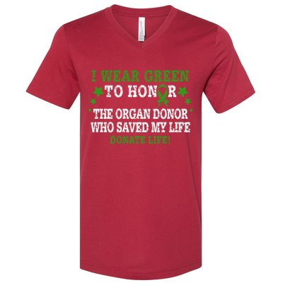 TRANSPLANT SURGERY SURVIVOR V-Neck T-Shirt
