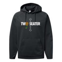 Two Seater Swinger Funny Upside Down Pineapple Swinger Performance Fleece Hoodie