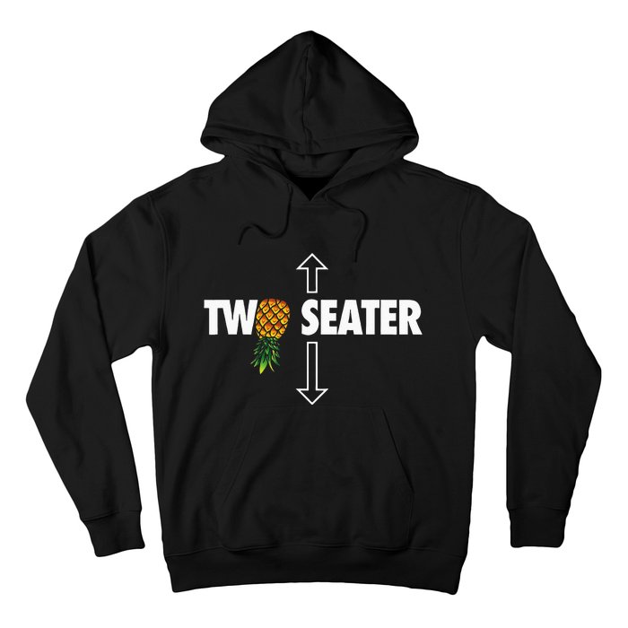 Two Seater Swinger Funny Upside Down Pineapple Swinger Hoodie