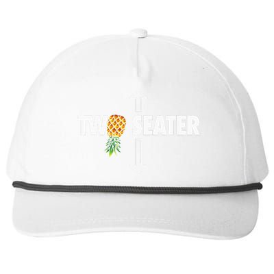 Two Seater Swinger Funny Upside Down Pineapple Swinger Snapback Five-Panel Rope Hat