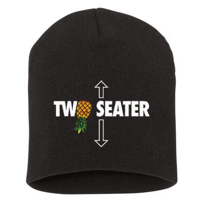 Two Seater Swinger Funny Upside Down Pineapple Swinger Short Acrylic Beanie