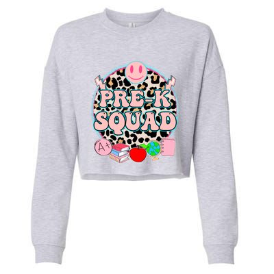 Teacher Student School Teaching Cute Preschool Prek Great Gift Cropped Pullover Crew