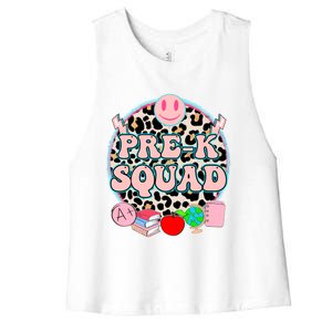 Teacher Student School Teaching Cute Preschool Prek Great Gift Women's Racerback Cropped Tank