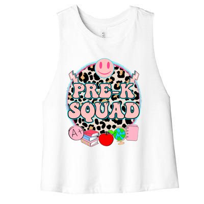 Teacher Student School Teaching Cute Preschool Prek Great Gift Women's Racerback Cropped Tank