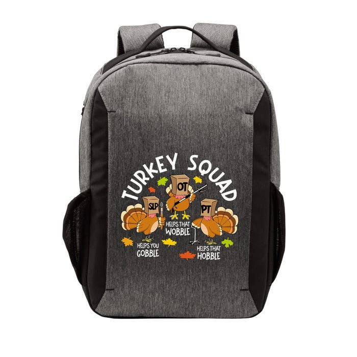 Turkey Squad Slp Ot Pt Therapy Team Fall Thanksgiving Vector Backpack