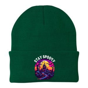 Title: Stay Spooky Graveyard Spooky Haunted House Funny Halloween Knit Cap Winter Beanie