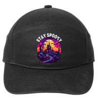 Title: Stay Spooky Graveyard Spooky Haunted House Funny Halloween 7-Panel Snapback Hat