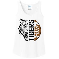 Tigers Swash School Spirit Orange Black Football Sports Fan Ladies Essential Tank