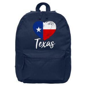 Texas Strong State Flag Heart 16 in Basic Backpack