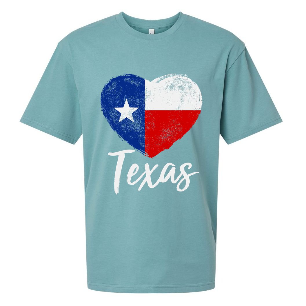 Texas Strong State Flag Heart Sueded Cloud Jersey T-Shirt