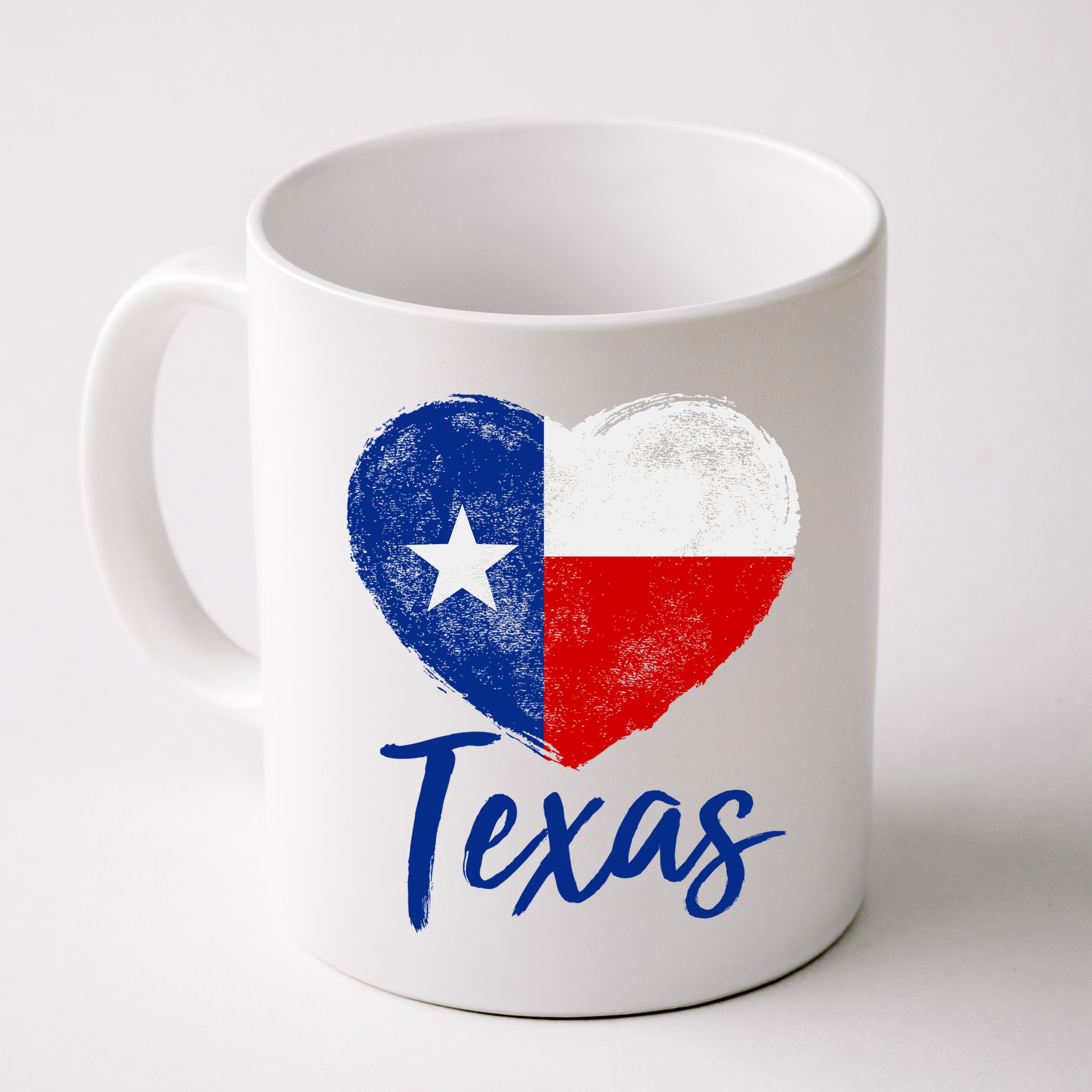 Texas Strong State Flag Heart Mug