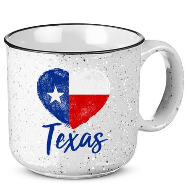 Texas Strong State Flag Heart 15oz Campfire Ceramic Mug
