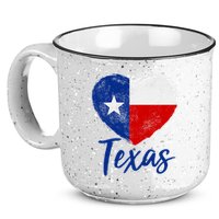 Texas Strong State Flag Heart 15oz Campfire Ceramic Mug