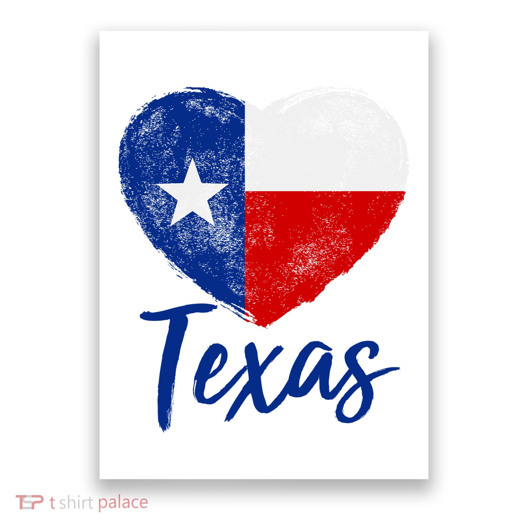 Texas Strong State Flag Heart Poster