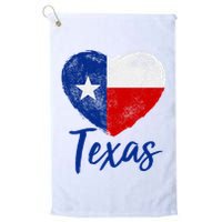 Texas Strong State Flag Heart Golf Towel