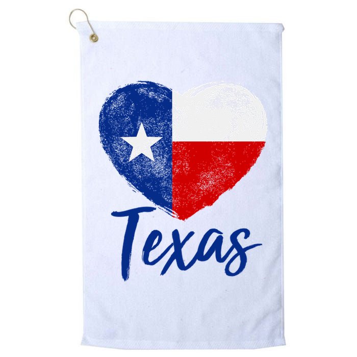Texas Strong State Flag Heart Golf Towel