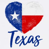 Texas Strong State Flag Heart Golf Towel