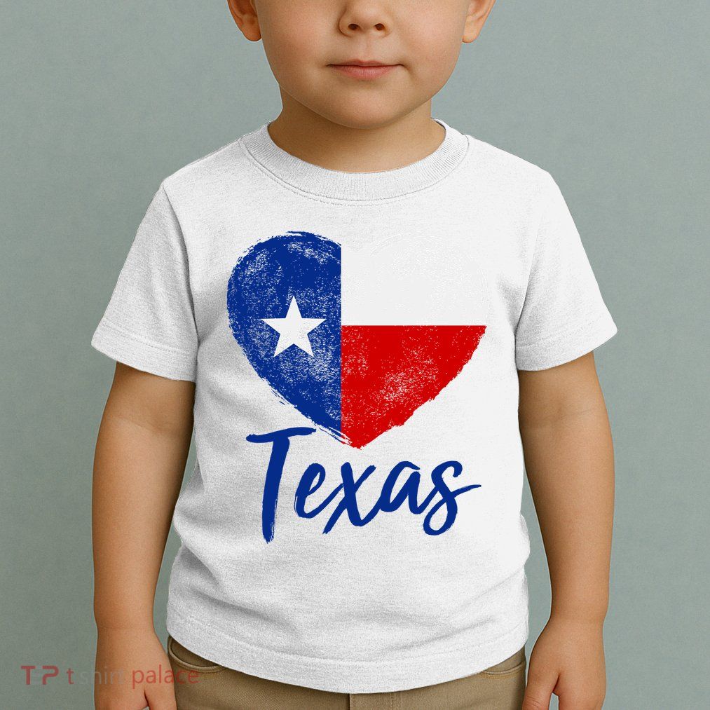 Texas Strong State Flag Heart Toddler T-Shirt