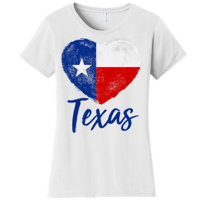 Texas Strong State Flag Heart Women's T-Shirt