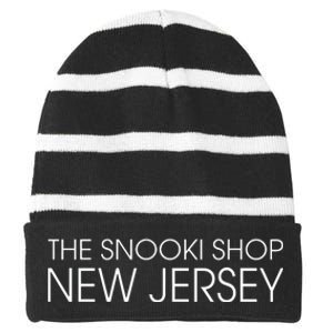 The Snooki Shop Newjersey Striped Beanie with Solid Band