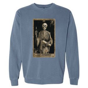 The Student Skeleton Tarot Card Cool Gift Garment-Dyed Sweatshirt