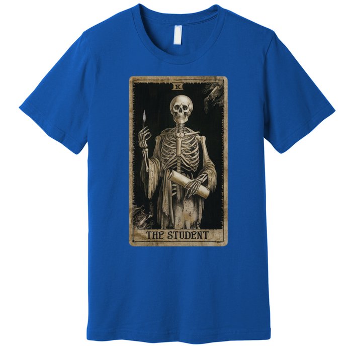 The Student Skeleton Tarot Card Cool Gift Premium T-Shirt