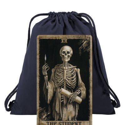 The Student Skeleton Tarot Card Cool Gift Drawstring Bag