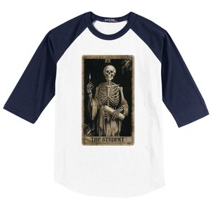 The Student Skeleton Tarot Card Cool Gift Baseball Sleeve Shirt