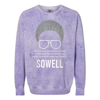 Thomas Sowell Socialism Quote Black History Month Colorblast Crewneck Sweatshirt