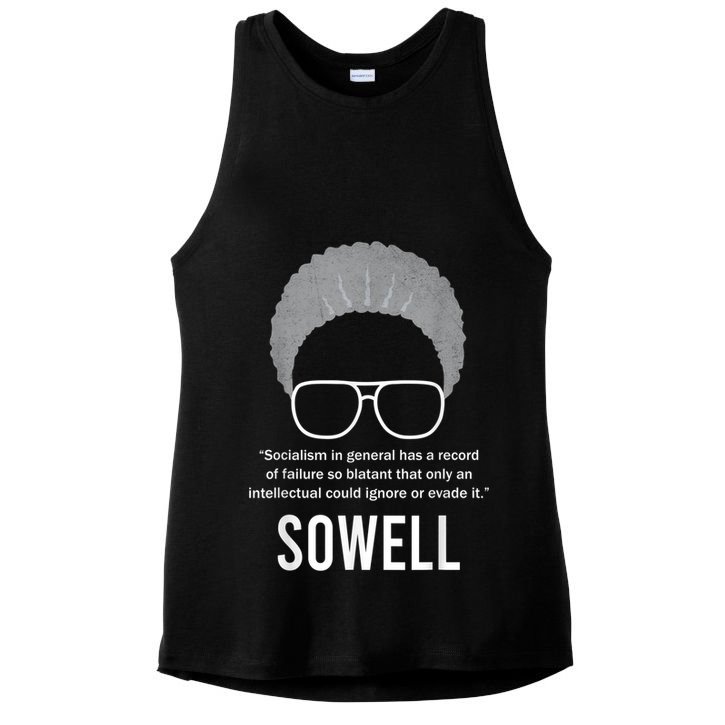 Thomas Sowell Socialism Quote Black History Month Ladies PosiCharge Tri-Blend Wicking Tank
