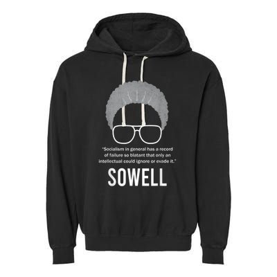 Thomas Sowell Socialism Quote Black History Month Garment-Dyed Fleece Hoodie