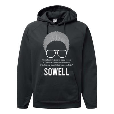 Thomas Sowell Socialism Quote Black History Month Performance Fleece Hoodie