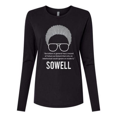 Thomas Sowell Socialism Quote Black History Month Womens Cotton Relaxed Long Sleeve T-Shirt