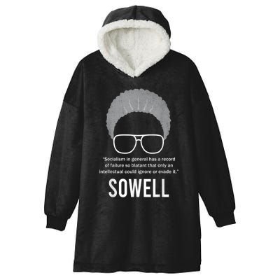 Thomas Sowell Socialism Quote Black History Month Hooded Wearable Blanket