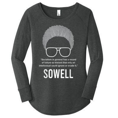 Thomas Sowell Socialism Quote Black History Month Women's Perfect Tri Tunic Long Sleeve Shirt