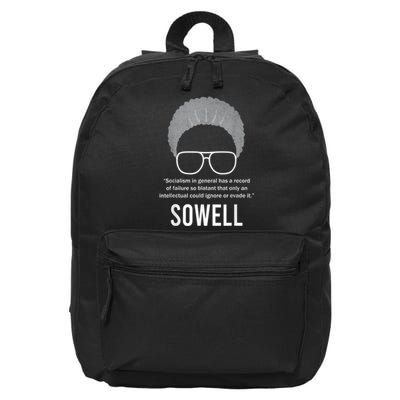 Thomas Sowell Socialism Quote Black History Month 16 in Basic Backpack