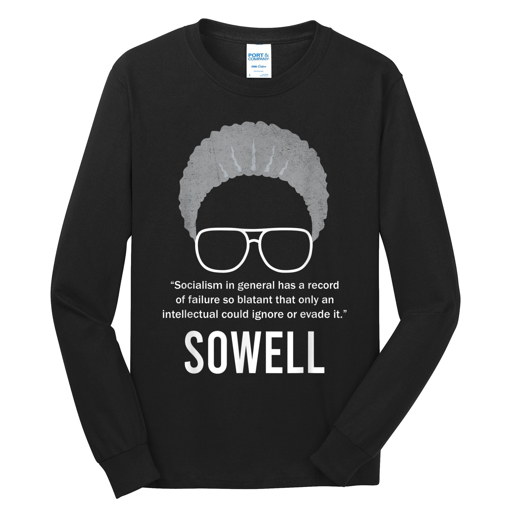 Thomas Sowell Socialism Quote Black History Month Tall Long Sleeve T-Shirt