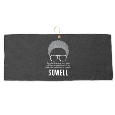 Thomas Sowell Socialism Quote Black History Month Large Microfiber Waffle Golf Towel