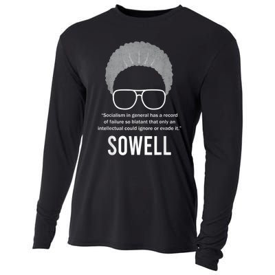 Thomas Sowell Socialism Quote Black History Month Cooling Performance Long Sleeve Crew