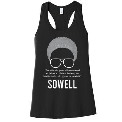 Thomas Sowell Socialism Quote Black History Month Women's Racerback Tank