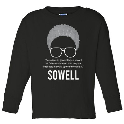 Thomas Sowell Socialism Quote Black History Month Toddler Long Sleeve Shirt