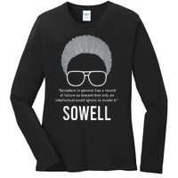 Thomas Sowell Socialism Quote Black History Month Ladies Long Sleeve Shirt