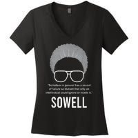 Thomas Sowell Socialism Quote Black History Month Women's V-Neck T-Shirt