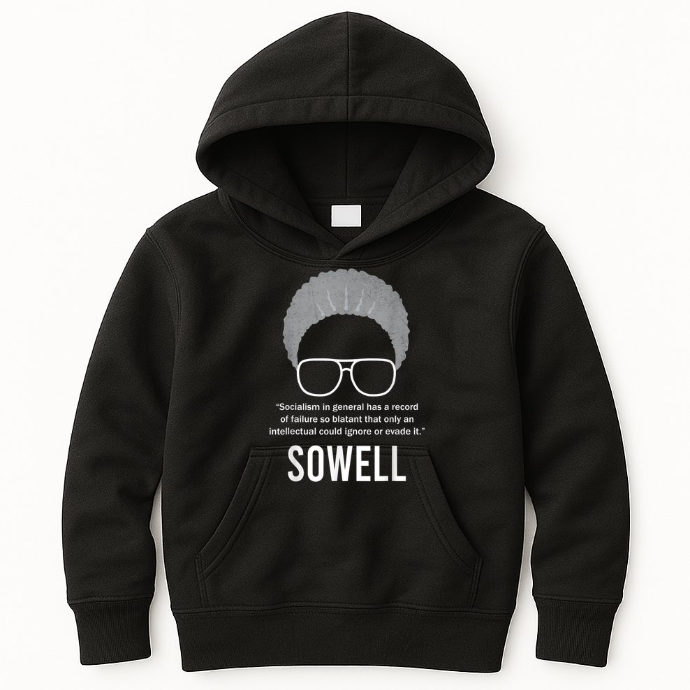 Thomas Sowell Socialism Quote Black History Month Kids Hoodie